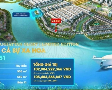 BIỆT THỰ ĐƠN LẬP TRỰC DIỆN SÔNG V3-151 Vinhomes Grand Park