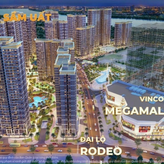 Bán căn hộ vinhomes grand park 2 Phòng ngủ view quảng trường, đại lộ mua sắm, vincom the bevely solari